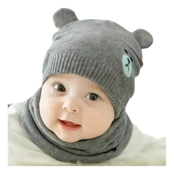 Gorro Y Cuello 100% Algodón Para Bebés