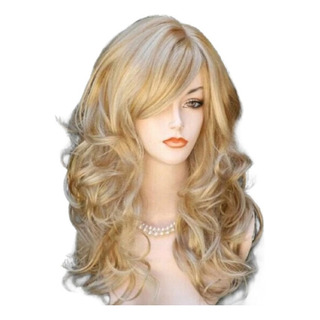 Peluca De Cabello Largo Rubio Rizado Resistente Al Calor Peluca De Cabello Largo Rubio Rizado Resistente Al Calor