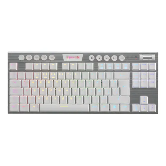 Teclado Mecanico Redragon Horus White K621w-rgb Tkl,wireless