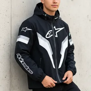 Alpinestars Jaqueta Masculina Corta Vento Alpinesta Impermeável Piloto Cinza Gg P