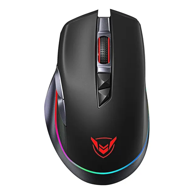 Mouse Inalambrico Gamer Pc255 | 8 Botones | 10.000 Dpi | Rgb Color Negro