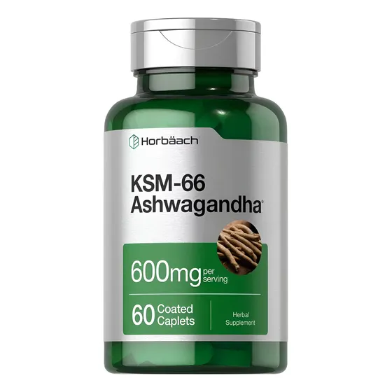 Suplemento Ksm-66 Ashwagandha 600mg 60 Capsulas Horbaach