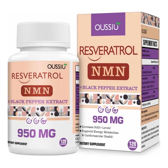 Suplemento En Capsula Oussiu Reserveratrol Nmn Resveratrol Frasco x 120u
