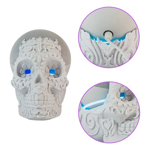 Soporte Alexa  Echo Dot Calavera Ornamental Impremli