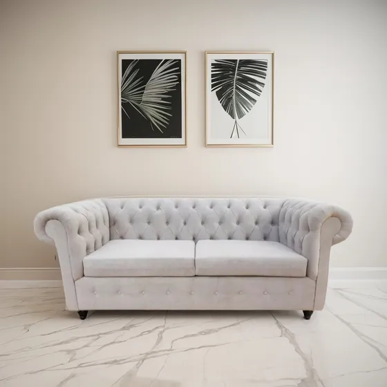 Sofa Chesterfield  De 3 Cuerpo