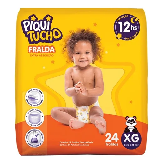 Fralda Descartável Infantil Piquitucho Xg - 24 Unidades Nene
