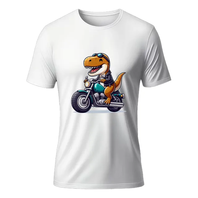 Remera Niño Nene Pibe Dinosaurio Motoquero Rockero Star #11