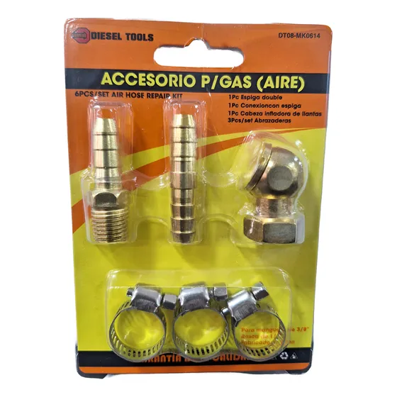 Acoples Para Aire 1/4 Gas Compresor 6 Piezas