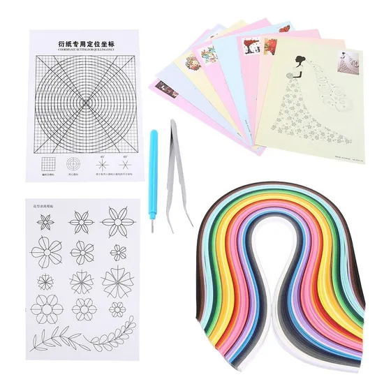 Kit De Papeles De Filigrana, 50 Colores, 6 Piezas