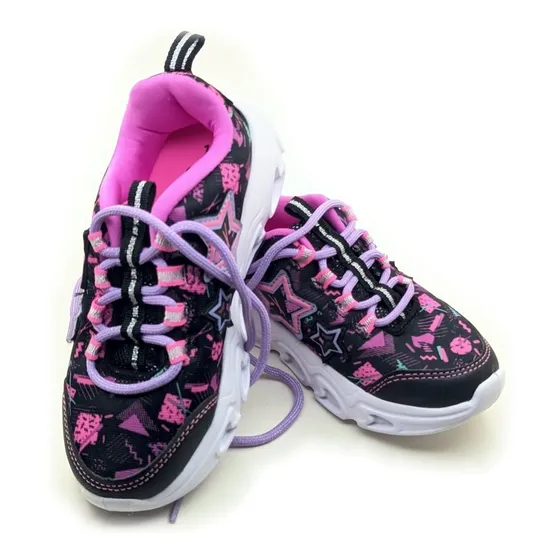 Zapatos Niña Infantiles Con Luces Estrellas Talla 30
