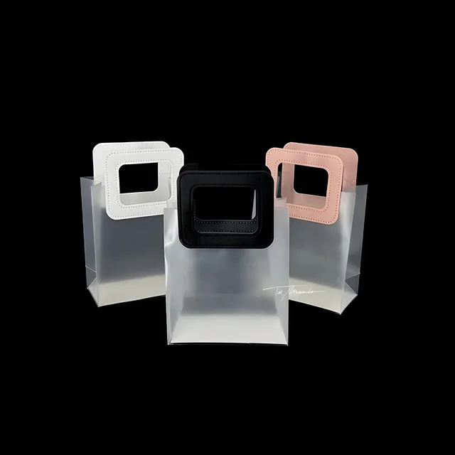 Bolsa Elegante Transparente En Pvc Eco Cuero X 5 Uni Regalos