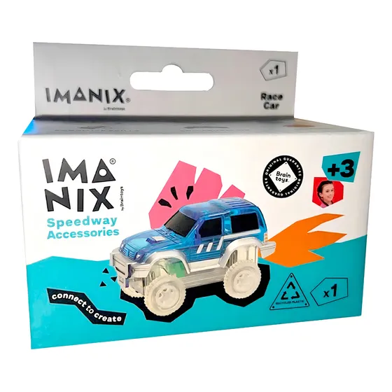 Auto Para Bloques Magnéticos Braintoys Imanix Speedway 1 Pcs
