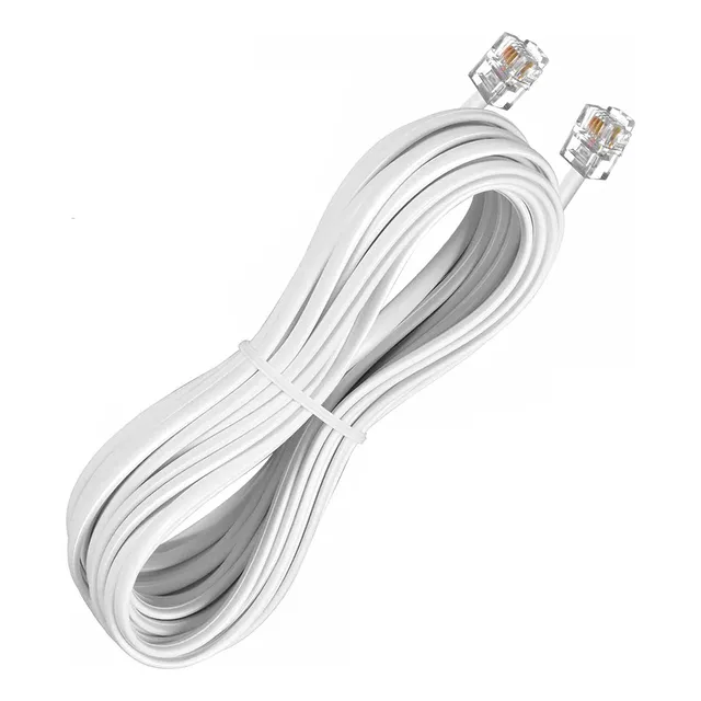 Pack X10 Cable Telefono 2 Metros Plano Rj11 Telefonico Modem