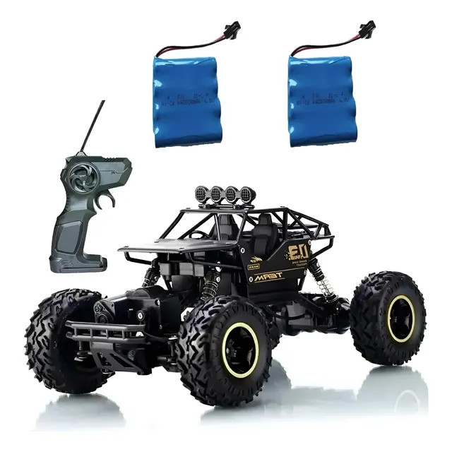 Carrinho Rock Crawler Rc 4x4 Off Road 1:16 + Bateria Reserva