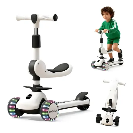 Patinete Infantil 3 Rodas Com Luz Led Menino Menina 40 Kg