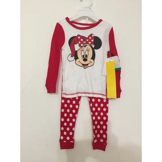 Pijamas De Navidad Minnie Marca Disney Tallas 24 Meses