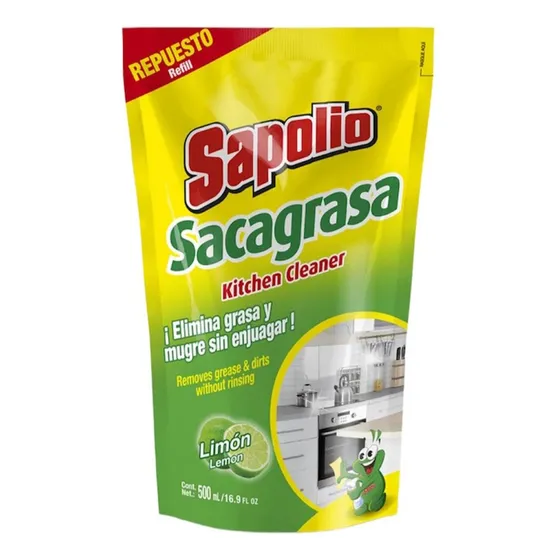 Sacagrasa Sapolio Doypack 500ml Aroma A Limon