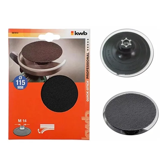 Adaptador Plato Amoladora Disco Goma 115mm Lija C/abrojo 4,5
