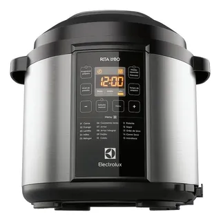 Panela De PressĂŁo ElĂ©trica Electrolux Digital 6l De Capacidade Com 10 Travas Segurança 15 Receitas PrĂ©-programadas 3 NĂveis PressĂŁo Pcc20 Inox Por Rita Lobo 110v Panela De PressĂŁo ElĂ©trica Electrolux Digital 6l De Capacidade Com 10 Travas Segurança 15 Receitas PrĂ©-programadas 3 NĂveis PressĂŁo Pcc20 Inox Por Rita Lobo 110v