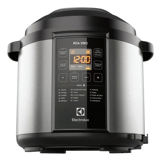 Panela De Pressão Elétrica Electrolux Digital 6l De Capacidade Com 10 Travas Segurança 15 ... Panela De Pressão Elétrica Electrolux Digital 6l De Capacidade Com 10 Travas Segurança 15 ...