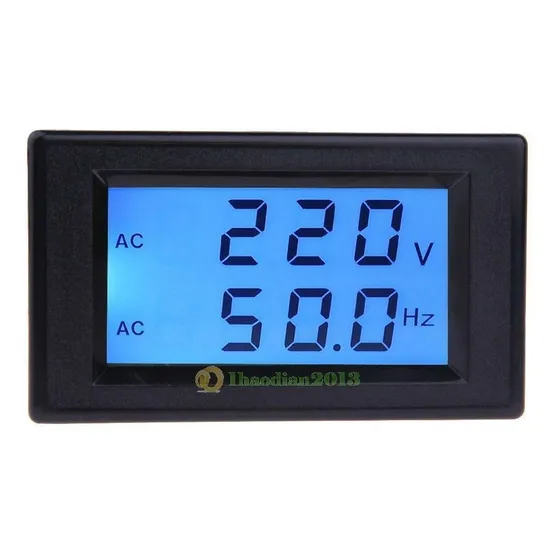 Medidor Voltimetro Frecuencia Ac Tipo Panel Dc 80v-300v