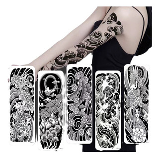 Zh-55, Aproximadamente 45 X 15 Cm, Tatuaje De Jugo De Brazo Zh-55, Aproximadamente 45 X 15 Cm, Tatuaje De Jugo De Brazo