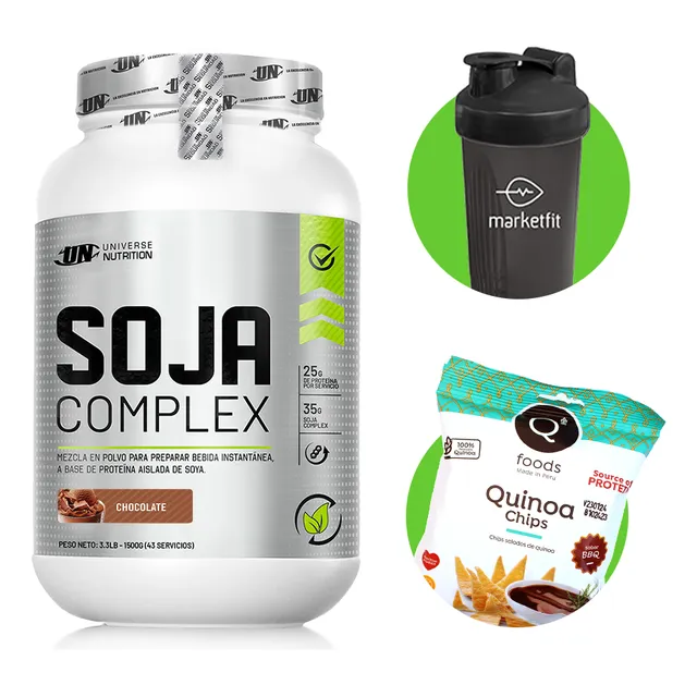 Soja Complex 1.5kg Chocolate + Shaker + Chips De Quinua