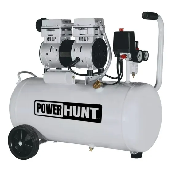 Compresor De Aire Libre De Aceite 80litros Power Hunt 2.5hp Color Blanco Fase Eléctrica Monofásica Frecuencia 60hz