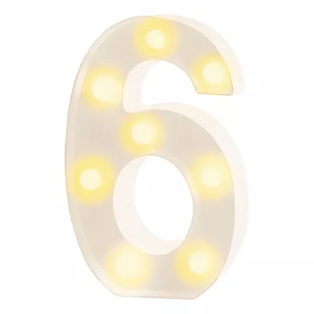Letras Y Números 3d Luces Foco Lampara Decorativa Abecedario Color 6