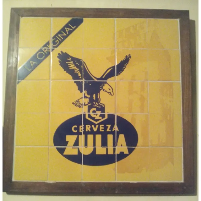 Aviso Mesa De Cerveza Zulia Original 