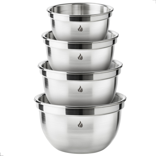 Kit 4 Bowls Graduados Gourmet Inox Maior Espessura Tigela Kit 4 Bowls Graduados Gourmet Inox Maior Espessura Tigela