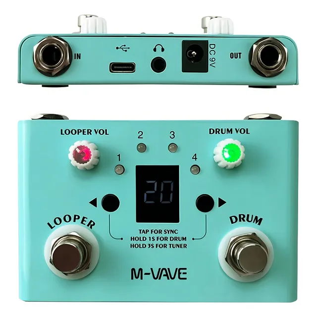Pedal de guitarra M-vave Looper Effect y Drum Lost Tempo