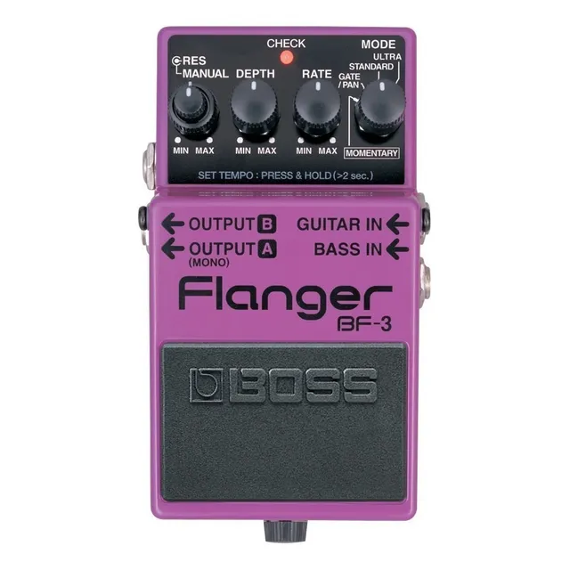 Pedal de efecto Boss Flanger BF-3 violeta