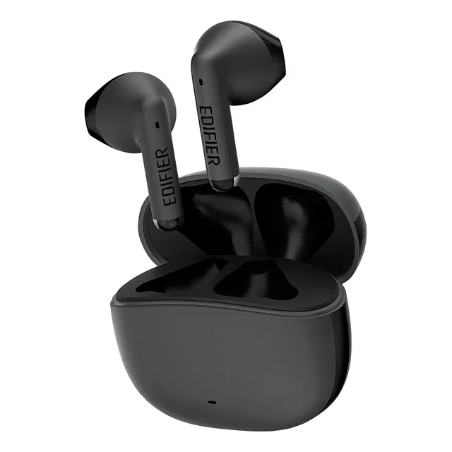 Auriculares in-ear gamer inalámbricos Edifier W100T EDF200081 negro con luz LED