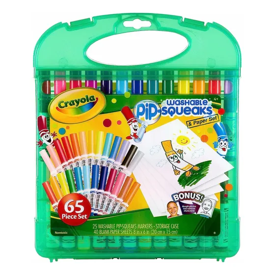 Crayola Pip-squeaks Marcadores Lavables + Papel Edad 4-7