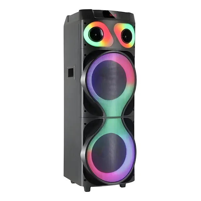 Parlante Amplificado Rgb Bohong Mt1226 2 X 12 C/micrófonos 
