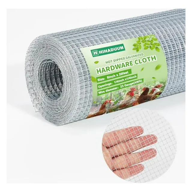 Malla Metálica Galvanizada 1/4 Pulgadas, 23 Calibre, 8'' X 2