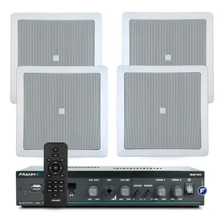 Kit Som Ambiente Teto Gesso Embutir Frahm + 4 Arandelas Jbl Kit Som Ambiente Teto Gesso Embutir Frahm + 4 Arandelas Jbl