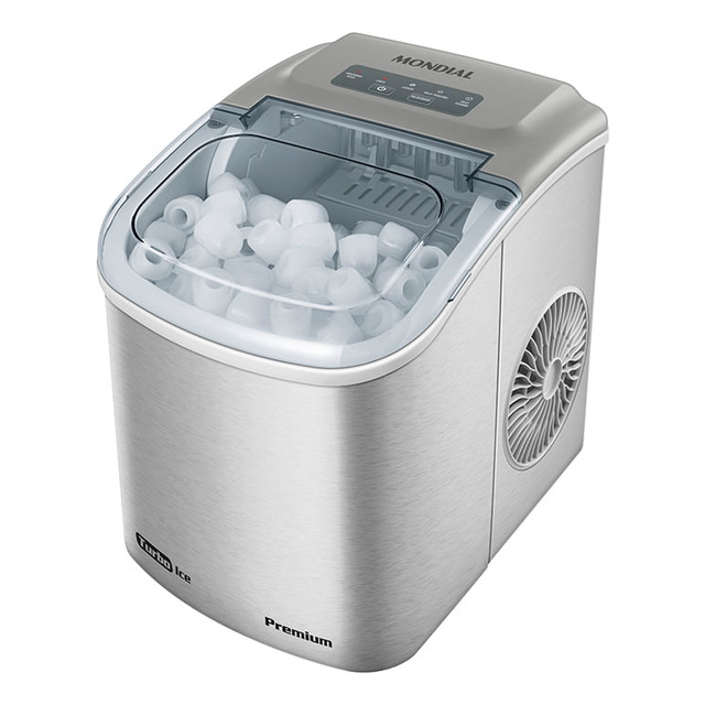 Máquina De Gelo Turbo Ice Premium Mondial Mg-12-gi Cinza 1,3l - 110v Máquina De Gelo Turbo Ice Premium Mondial Mg-12-gi Cinza 1,3l - 110v