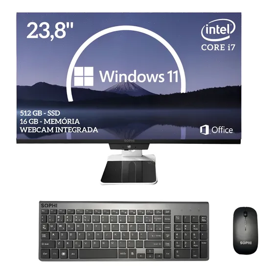 All In One Computador Ssd512 Intel Core I7 16gbram 23,8 Pol