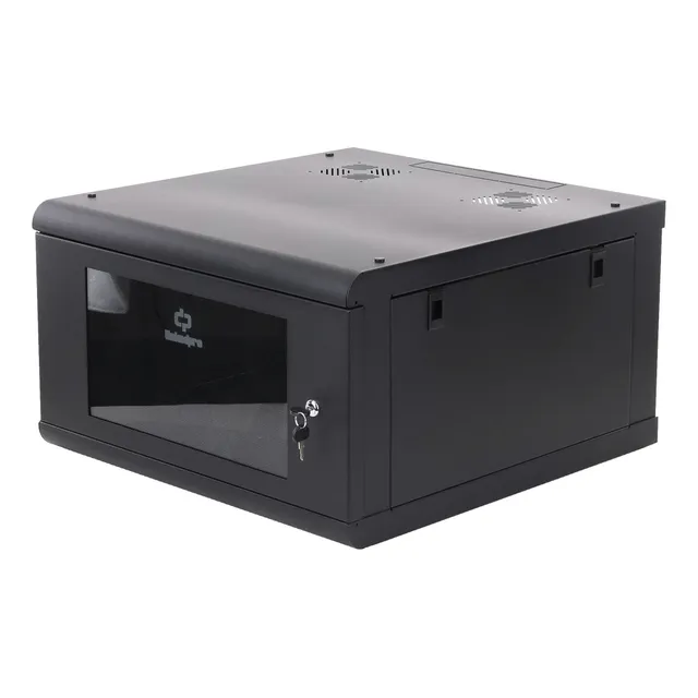 Gabinete Pared Fijo Puerta De Cristal Rack 19in 6 Ur