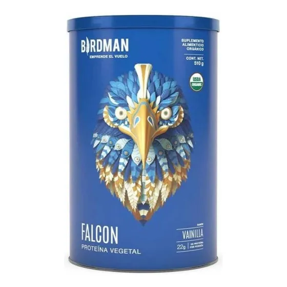 Falcon Protein 510gr Birdman Proteina Organica Vegana Sabor Vainilla