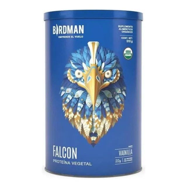 Falcon Protein 510gr Birdman Proteina Organica Vegana Sabor Vainilla