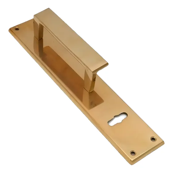 Manijon Recto Biselado De Bronce Pulido 50 X 250 Mm Fondere
