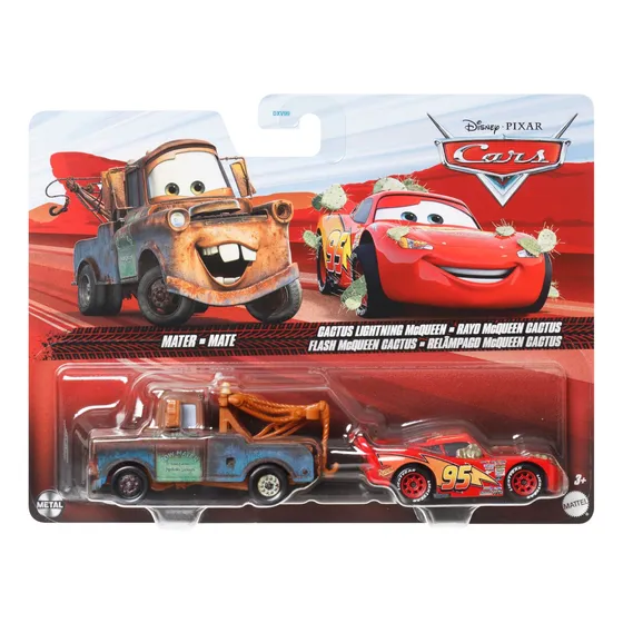 Pack C/ 2 Carrinhos Carros Disney Pixar Metal 1/55 - Mattel