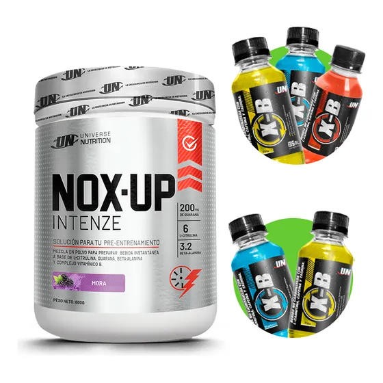 Nox Up Intenze 600gr Pre Entreno Un Uva + Regalos