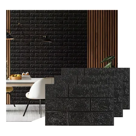 Kit 30 Placas Adesiva Tijolinho 3d Revestimento Pode Molhar