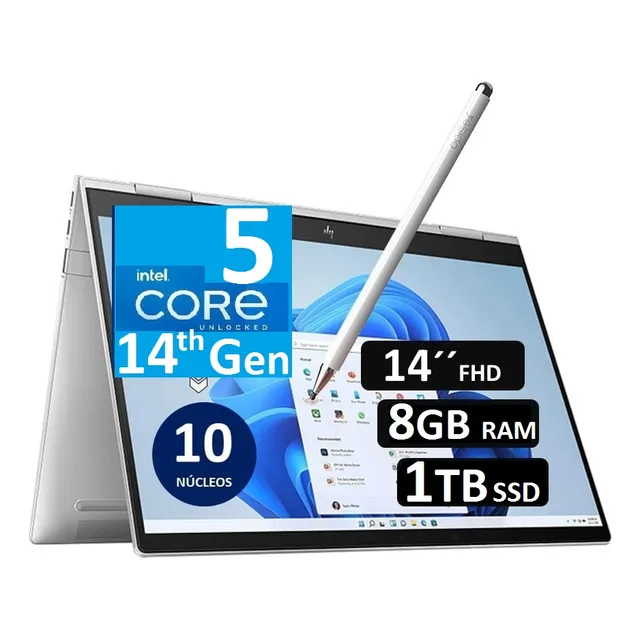Hp Envy X360 14 Core 5 120u 8gb 1tb Ssd+ Lápiz Windows 11