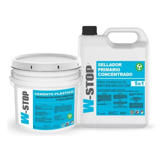 Combo Sellador 1 Lt  + Cemento Plástico 1k - W-stop