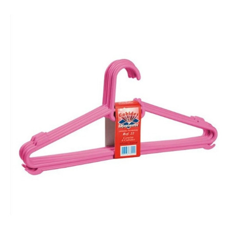Cabide Infantil Plástico Reforçado 25 Unidades Rosa Cabide Infantil Plástico Reforçado 25 Unidades Rosa